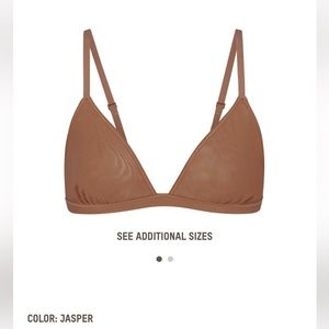 Skims Summer Mesh Triangle Bralette - Jasper